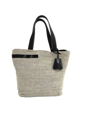 Prada Tote Sports Canvas Leather Gray